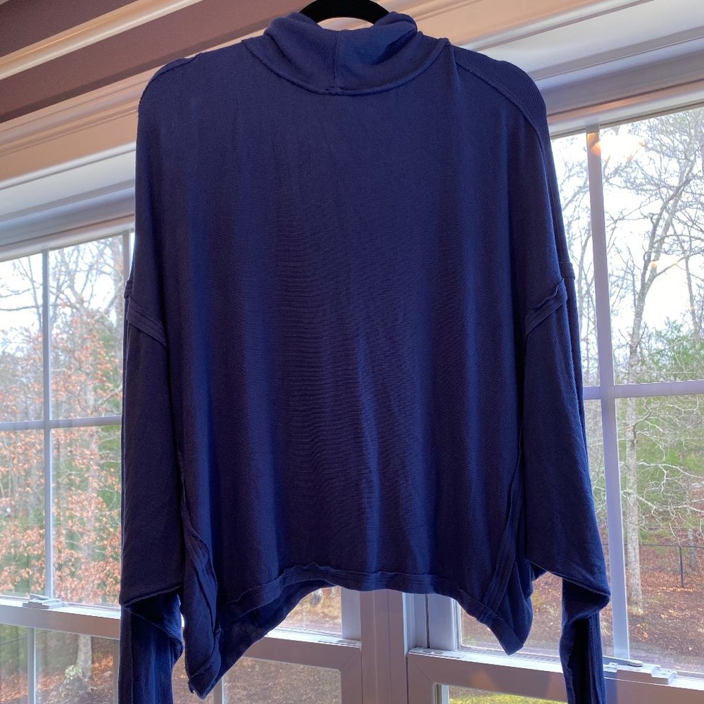 Free People blue turtle neck sweater